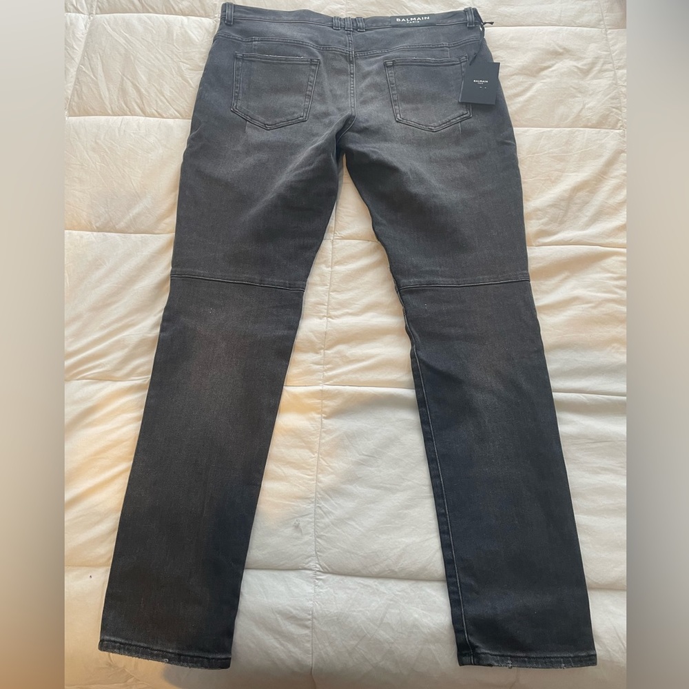 Balmain Ribbed Distress Jeans - Picture 4 of 9